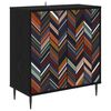 vidaXL Buffet OMMEN Ch&ecirc;ne noir 69 x 33 x 76 cm Bois d'ing&eacute;nierie