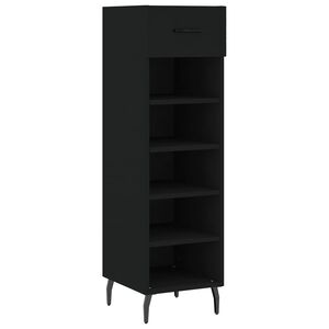 vidaXL Armoire &agrave; chaussures noir 30x35x105 cm bois d'ing&eacute;nierie