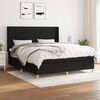 vidaXL Sommier &agrave; lattes de lit avec matelas Noir 160x200 cm Tissu