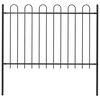 vidaXL Cl&ocirc;ture de jardin BOXTEL avec arceau sup&eacute;rieur en acier 181 x 120 cm noir