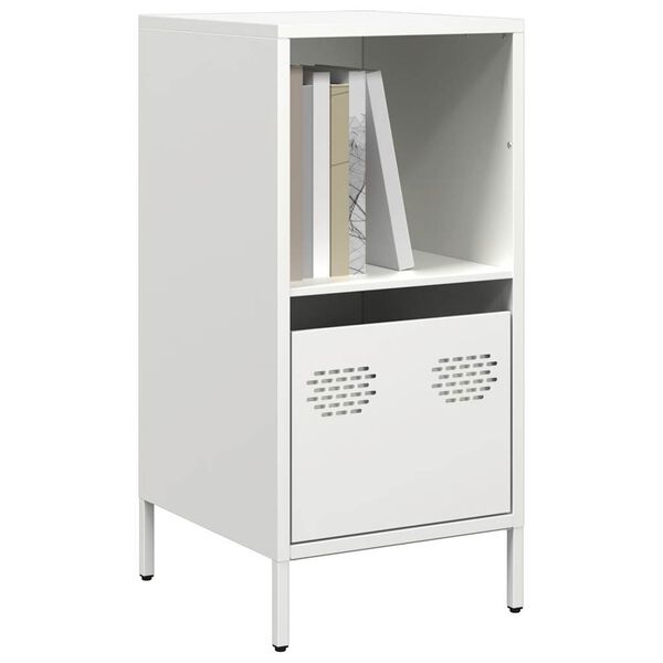 vidaXL Buffet blanc 35x39x73,5 cm acier laminé à froid