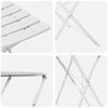 vidaXL Ensemble bistro pliant 3 pcs Blanc Acier