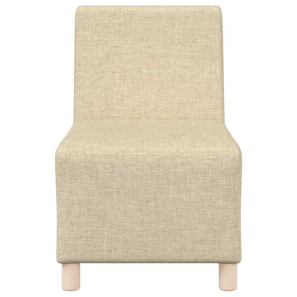 vidaXL Canapé modulaire sans accoudoirs Crème 55 cm Tissu