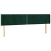 vidaXL T&ecirc;te de lit avec oreilles Vert fonc&eacute; 183x16x78/88 cm Velours