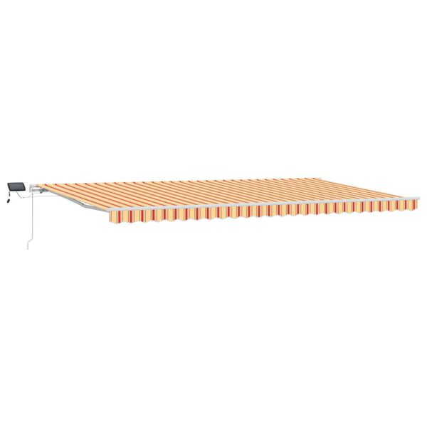 vidaXL Auvent R&eacute;tractable Jaune et Orange 600 &times; 350 cm Tissu et acier