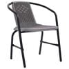 vidaXL Chaises de jardin lot de 8 Rotin plastique et acier 110 kg