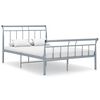 vidaXL Cadre de lit sans matelas gris m&eacute;tal 120x200 cm