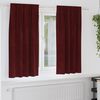 vidaXL Rideaux occultants 2 pcs Bordeaux 140 x 175 cm Velours