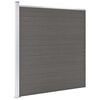 vidaXL Cl&ocirc;ture de jardin WPC 175x186 cm Gris