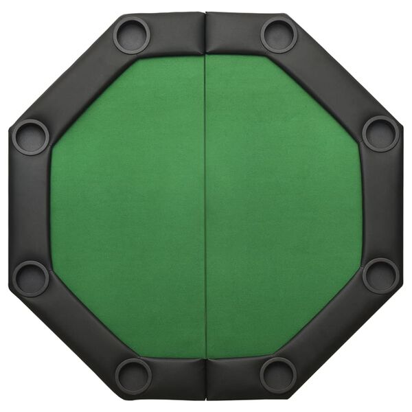 vidaXL Table de poker pliable 8 joueurs Vert 108x108x75 cm