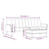 vidaXL Canap&eacute;-lit &agrave; 2 places avec repose-pied gris clair velours
