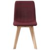 vidaXL Chaises &agrave; manger lot de 4 rouge bordeaux tissu
