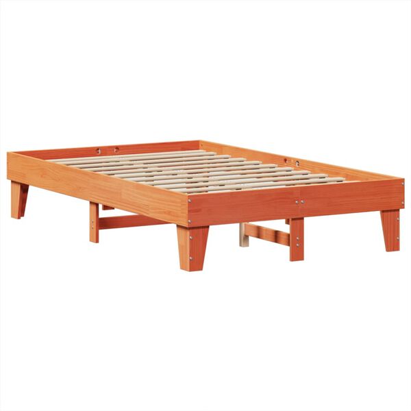 vidaXL Cadre de lit sans matelas cire marron 120x200cm bois pin massif