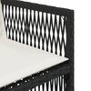 vidaXL Chaises de jardin lot de 4 avec coussins noir r&eacute;sine tress&eacute;e