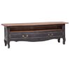 vidaXL Meuble TV 120x30x40 cm noir bois d'acajou massif