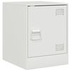 vidaXL Table de chevet blanc 34,5x39x44 cm acier