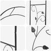vidaXL Arche de jardin Floral Noir 115 x 37 x 231 cm