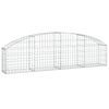 vidaXL Panier de gabions arqu&eacute; 200x30x40/60 cm Fer galvanis&eacute;