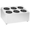 vidaXL Porte-couverts 6 grilles Carr&eacute; Acier inoxydable