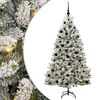 vidaXL Sapin de No&euml;l artificiel Vert et blanc 180 cm PVC et m&eacute;tal