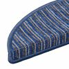 vidaXL Tapis d'escalier auto-adh&eacute;sifs 15 pcs Bleu 56 x 17 x 3 cm