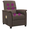vidaXL Fauteuil &eacute;lectrique de massage Taupe Tissu