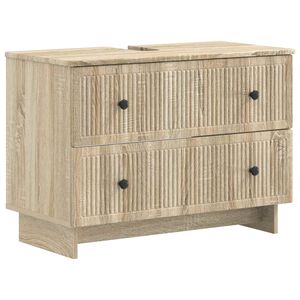 vidaXL Meuble sous Lavabo de Salle de Bain EDE Ch&ecirc;ne Sonoma
