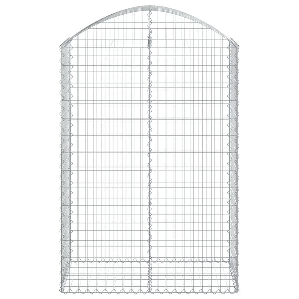 vidaXL Panier de gabions arqu&eacute; 100x50x140/160 cm Fer galvanis&eacute;