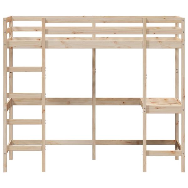 vidaXL Lit superposé sans matelas 75x190 cm bois de pin massif