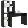 vidaXL Bureau Chêne noir 138,5 x 55 x 143 cm Bois d'ingénierie