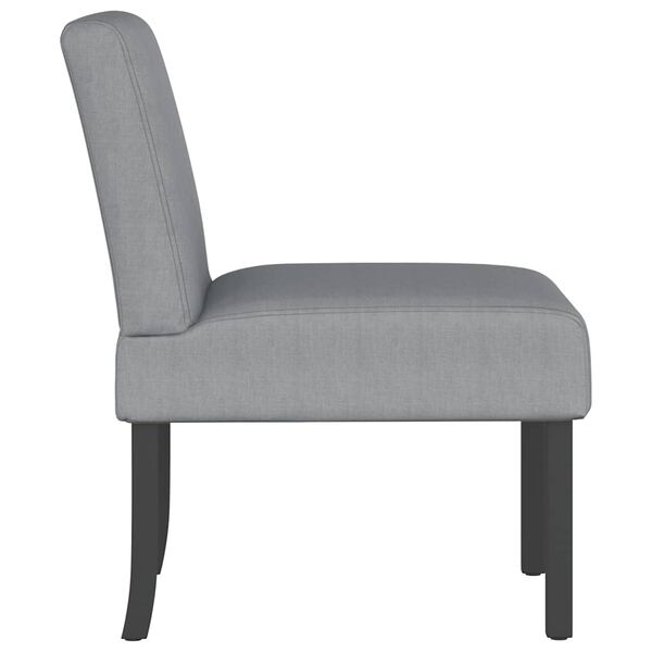vidaXL Fauteuil sans accoudoirs gris clair tissu