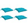 vidaXL Coussins de chaise lot de 4 turquoise 40x40x7 cm tissu