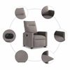 vidaXL Fauteuil inclinable &eacute;lectrique taupe tissu