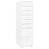 vidaXL Classeur mobile Blanc 28x41x109 cm M&eacute;tal