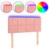vidaXL T&ecirc;te de lit &agrave; LED Rose 80x5x78/88 cm Velours