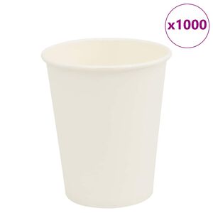 vidaXL Tasses &agrave; caf&eacute; en papier 1000 pcs 8oz 200ml blanc