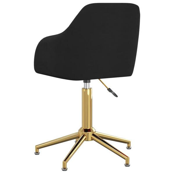 vidaXL Chaise pivotante de bureau Noir Velours