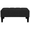 vidaXL Tabouret Noir Tissu en microfibre