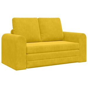 vidaXL Canap&eacute;-Lit 60cm Jaune Velours