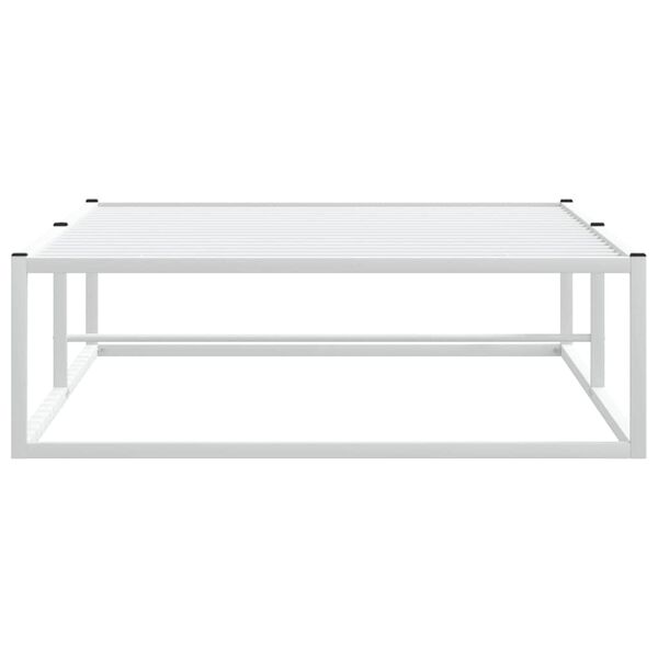 vidaXL Cadre de lit sans matelas blanc 100x200 cm m&eacute;tal