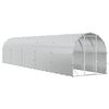 vidaXL Poulailler Argent&eacute; 1000 x 200 x 200 cm Acier galvanis&eacute;