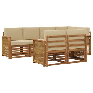 vidaXL Ensemble de canap&eacute;s d'ext&eacute;rieur 6 pc Naturel