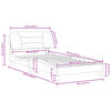 vidaXL Cadre de lit sans matelas Hvar gris foncé 100x200 cm tissu