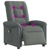 vidaXL Fauteuil inclinable de massage &eacute;lectrique gris fonc&eacute; tissu