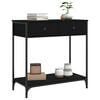 vidaXL Table console noir 75x34,5x75 cm bois d'ing&eacute;nierie