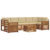 vidaXL Ensembles de canap&eacute;s avec coussin 8 pcs Naturel et Beige