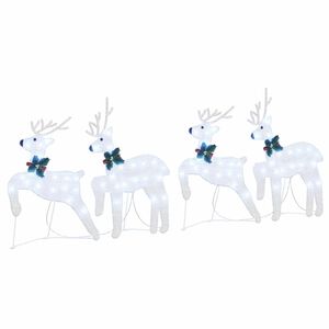 vidaXL Rennes LED 4 pc Argent&eacute; 45 x 19 x 65 cm tissu