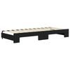 vidaXL Lit de jour avec gigogne et matelas noir 90x200 cm velours