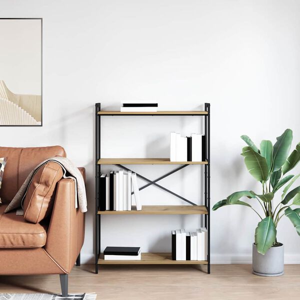 vidaXL &Eacute;tag&egrave;re Ch&ecirc;ne artisanal 80 x 30 x 120 cm Bois d'ing&eacute;nierie