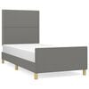 vidaXL Cadre de lit sans matelas gris fonc&eacute; 90x190 cm tissu